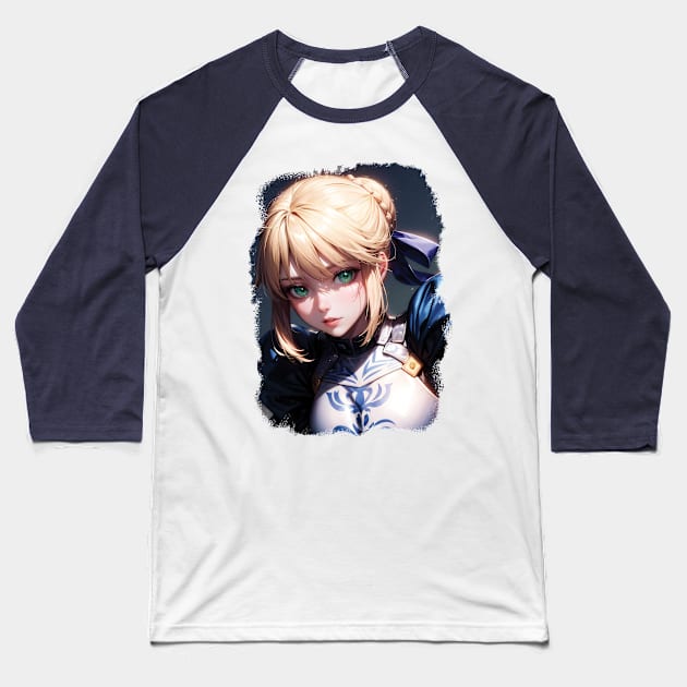 Fate Artoria Pendragon Baseball T-Shirt by Kyauto